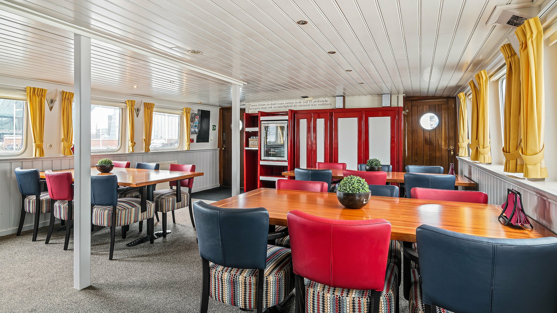 Cycletours Holidays Barges Anna Antal Lounge Dining Area